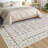 Meadow Bloom Traditional Floral Washable Living Room Area Rug-1134243525