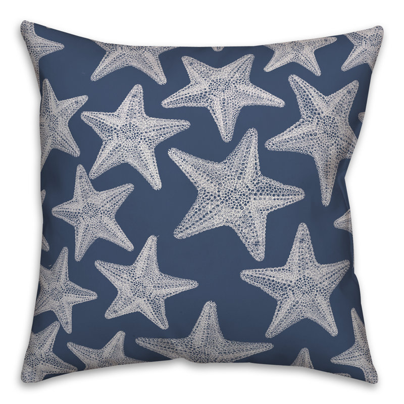  Housse et insert de coussin étoile de mer, Bleu marine