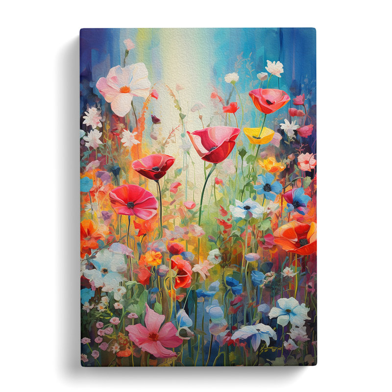 Wildflowers Informel - Wrapped Canvas, 76cm H x 50cm W x 3cm D