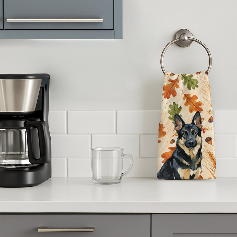 Serviette de cuisine tricolore Sheltie, Black and Tan German Shepherd