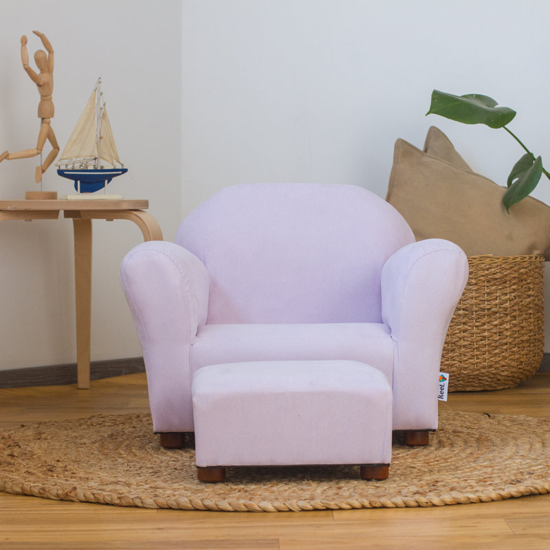 Fauteuil pour enfant avec repose-pieds Weybridge, Lavande