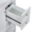 Ensemble de meuble-lavabo 36 po avec lavabo, une armoire et trois tiroirs, panneau en bois massif et panneau de fibres à densité moyenne, blanc-1299191582