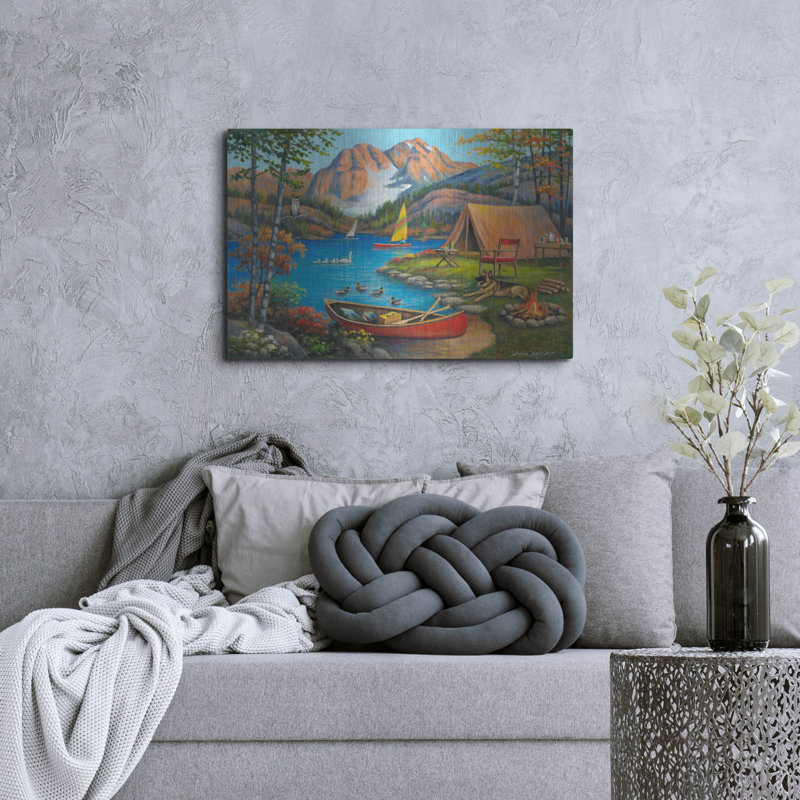 «Pittoresque camping» par John Zaccheo, H 24 po x l 36 po