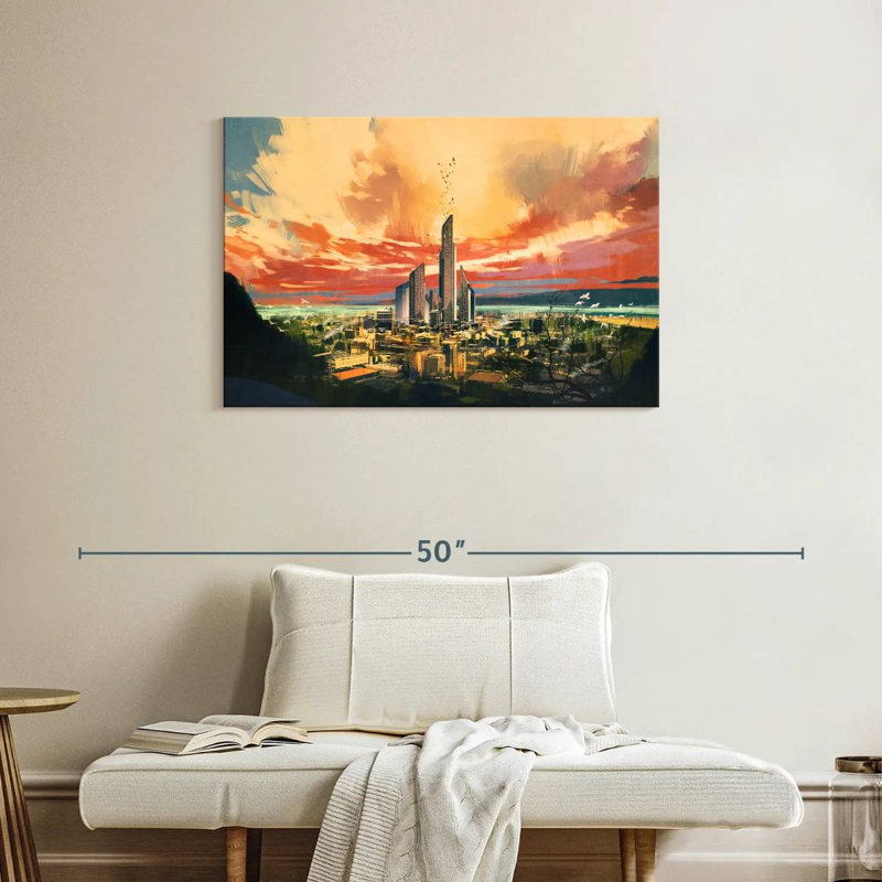 Future City, 24" H x 36" W