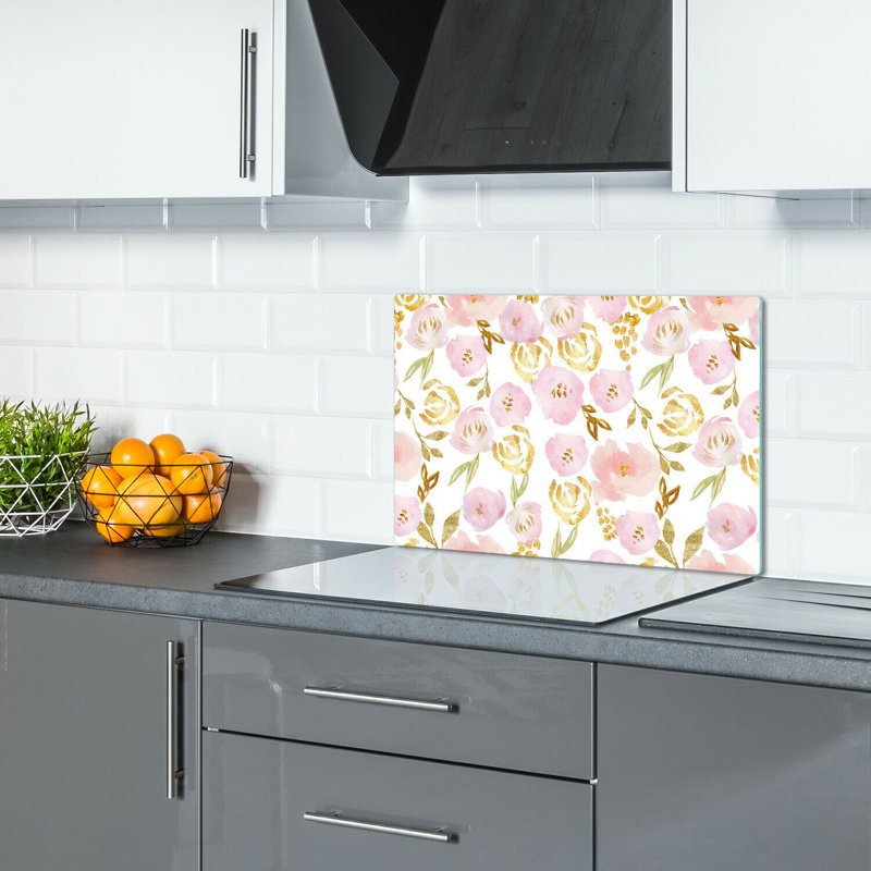 Mccalla Tempered Glass Roses Chopping Board, 52cm x 60cm