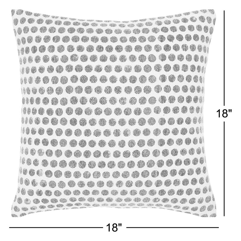 Zetta Polka Dots Cotton Throw Pillow, null, null, null