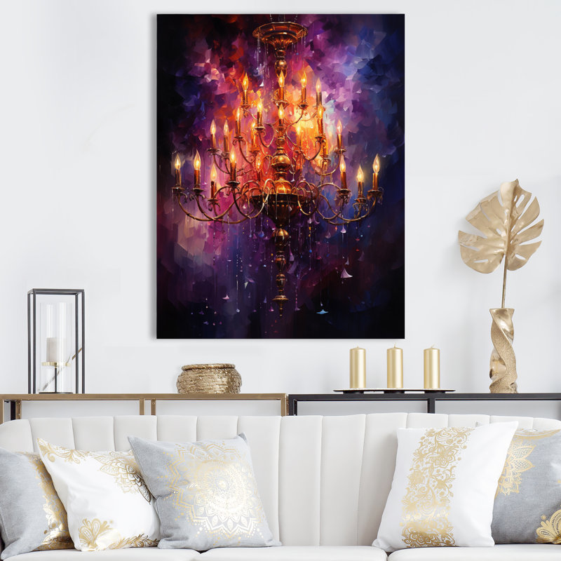 Jahnya Chandelier, H 44 po x l 34 po x P 1,5 po, Toile tendue