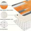 Ensemble de 2 tapis de cuisine abstraits orange et gris