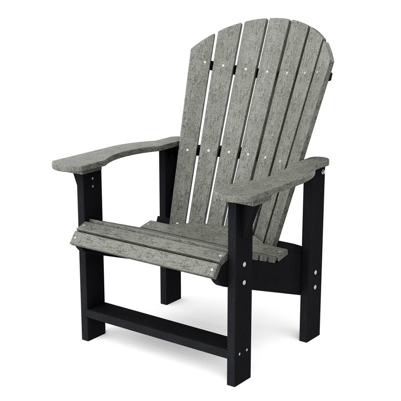Chaise Adirondack droite Heritage, Gris foncé / Noir