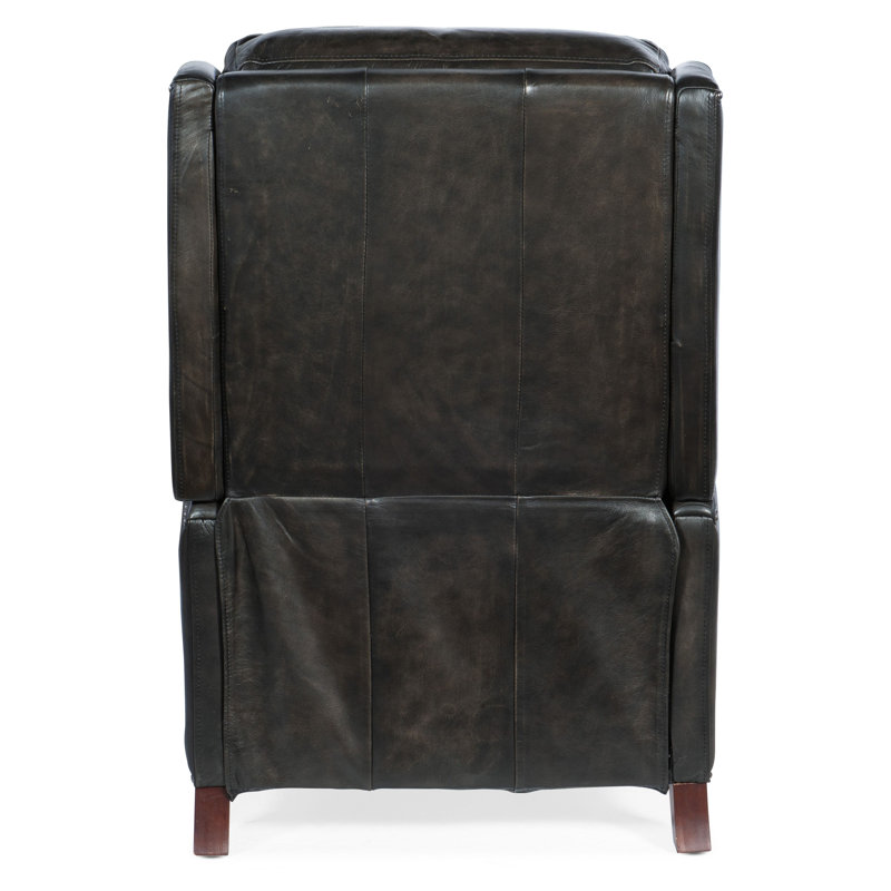Dunsten Leather Manual Recliner, Manual, Dark Brown Genuine Leather