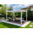 PURPLE LEAF 12' x 16' LED Louvered Pergola with Adjustable Roof Aluminum Hardtop Gazebo for Patio Deck Backyard，White-104681448