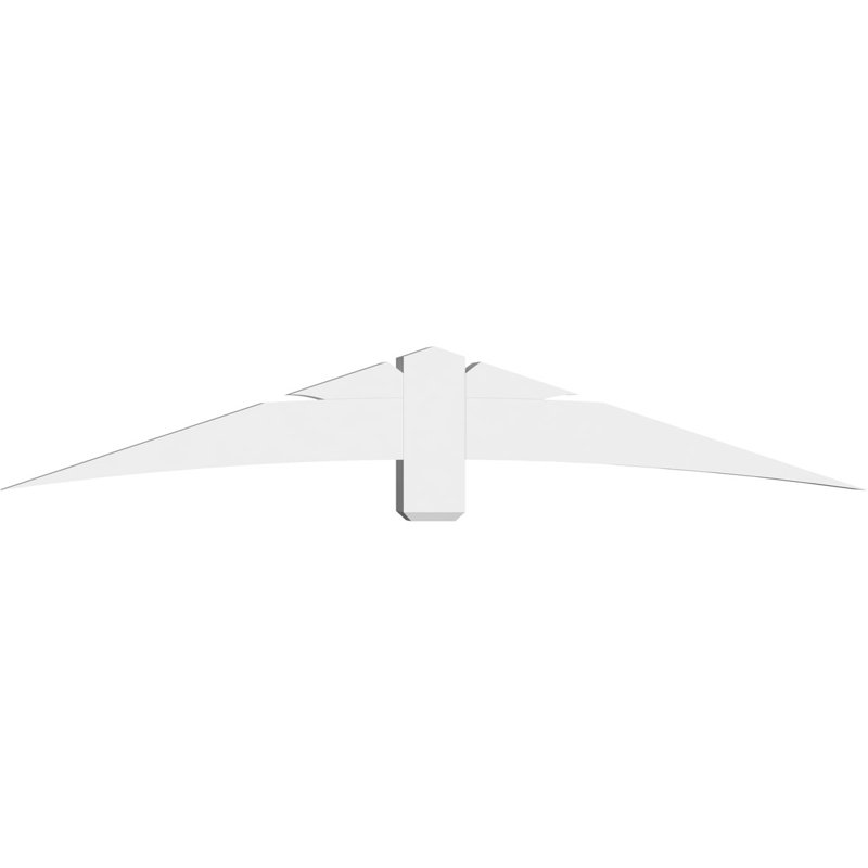 Support pour pignon Davenport, H 14 po x l 84 po (pas: 4/12), P 6 po x F 6 po, PVC