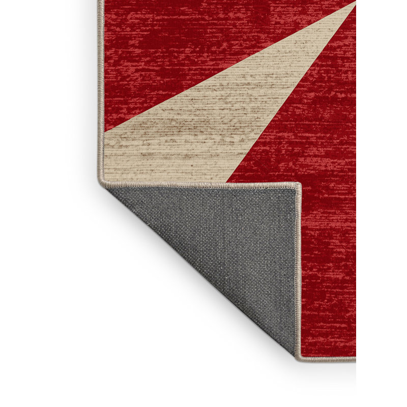 Soft Plush Everitt July 4Th Modern & Contemporary Abstract Area Rug in Brown – Beige Binding, 7x10