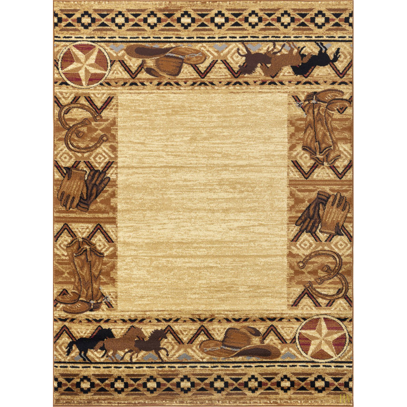 Tribes 10 po X 10 pi 3 po Tapis Southwest, Rectangle 7 pi 10 po x 10 pi 3 po