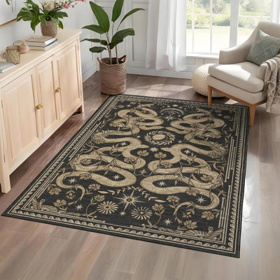 Tapis 6 x 9 pour salon rétro