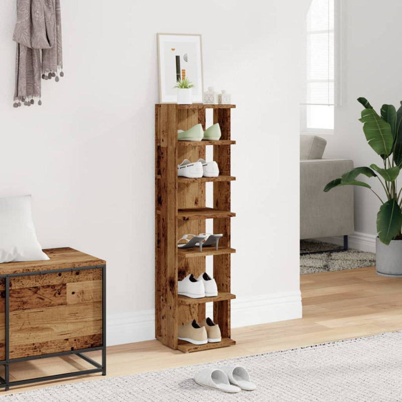 Shoe Storage, White, 102 cm H x 27 cm W x 27 cm D