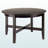 Rachel Espresso Finish Round Coffee Table With X-Cross Legs, 17.9" H X 29.85" W X 29.85" D