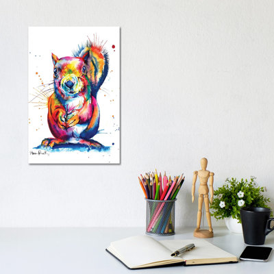 Squirrel by Weekday Best - Wrapped Canvas Print