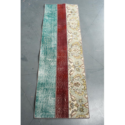 Handcrafted Vintage Turkish Runner Rug in Rich, Earthy Hues Ideal for Home Decor