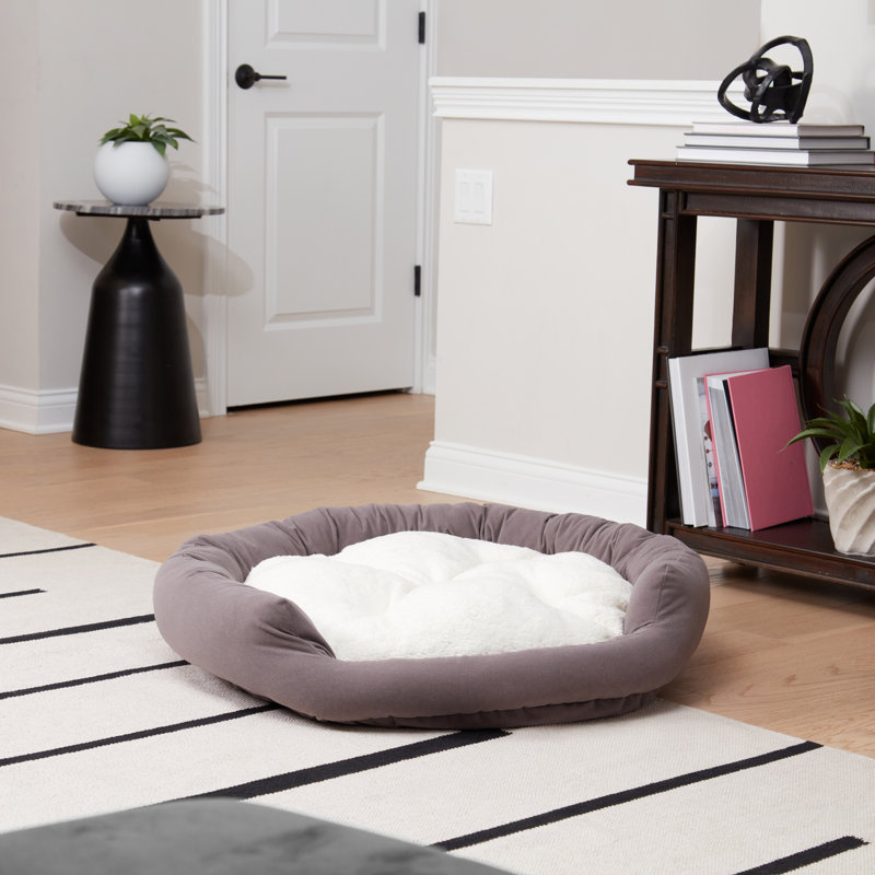 Lit pour chien Chamari Donut, Moyen (l 32 po x P 32 po x H 8 po), Gris
