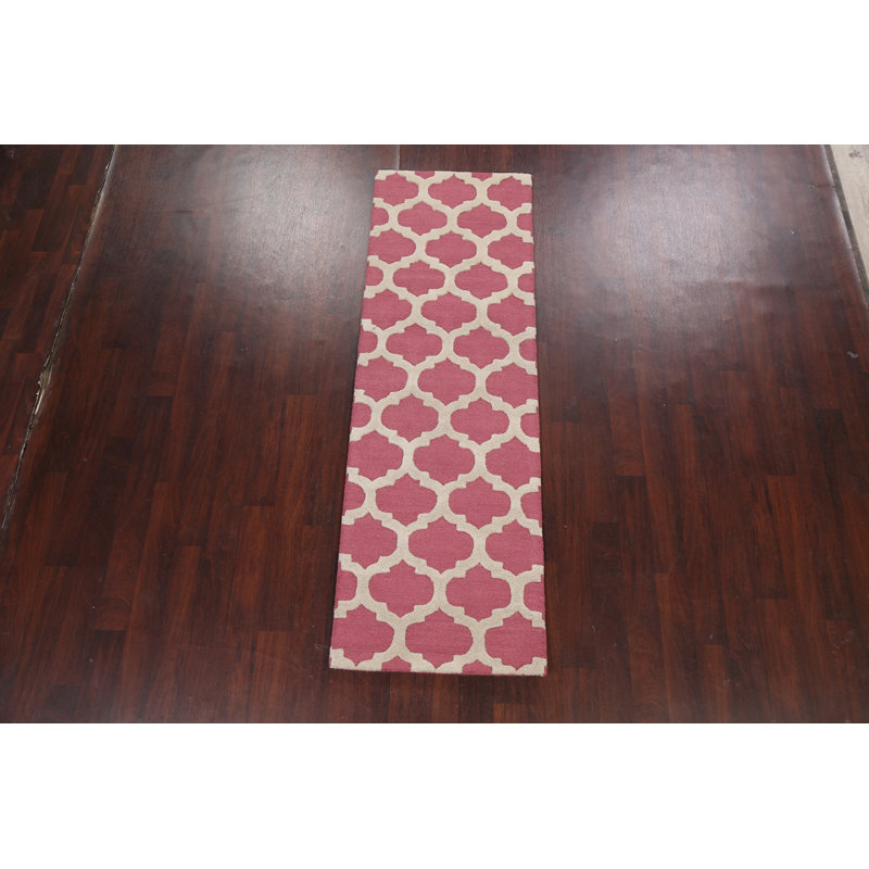 Wool Geometric Indoor Rug, Runner 2'7" x 8'