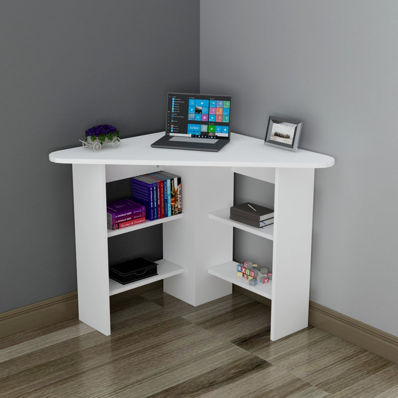 Bureau en coin Anuksha, Blanc