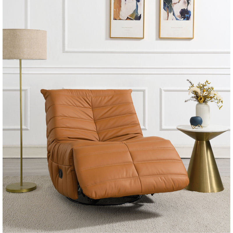 Fauteuil inclinable et oscillant en cuir synthétique Talmon