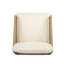 Ensemble de conversation 4 pièces en bois d'acacia royal, beige-1121785989