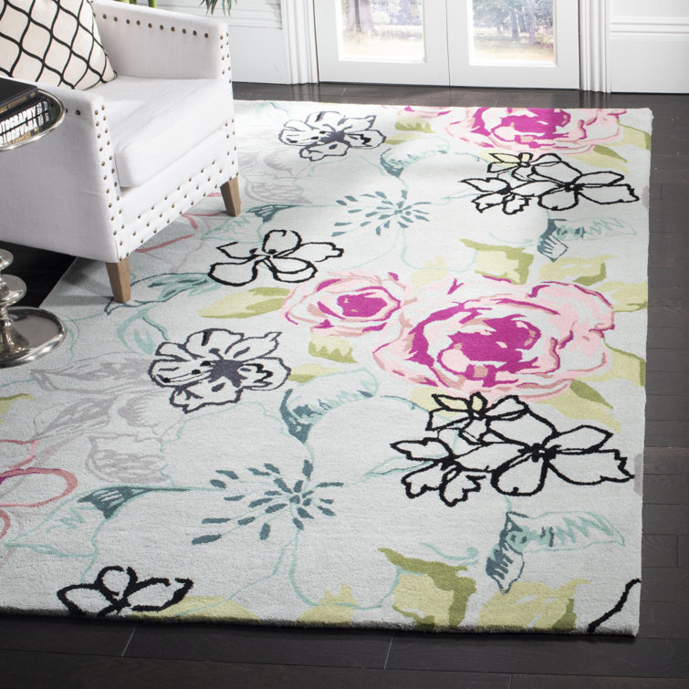 Matthews Hand Tufted Wool Floral Rug
