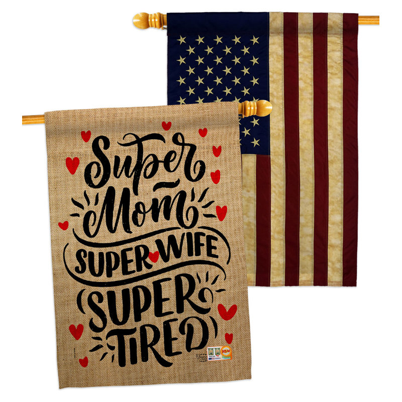 Drapeau de maison en polyester à 2 côtés 40 x 28 po Home Decor