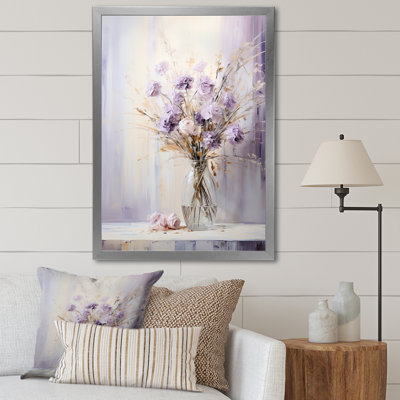Bouquet de fleurs mauves, beauté - prairie, art mural