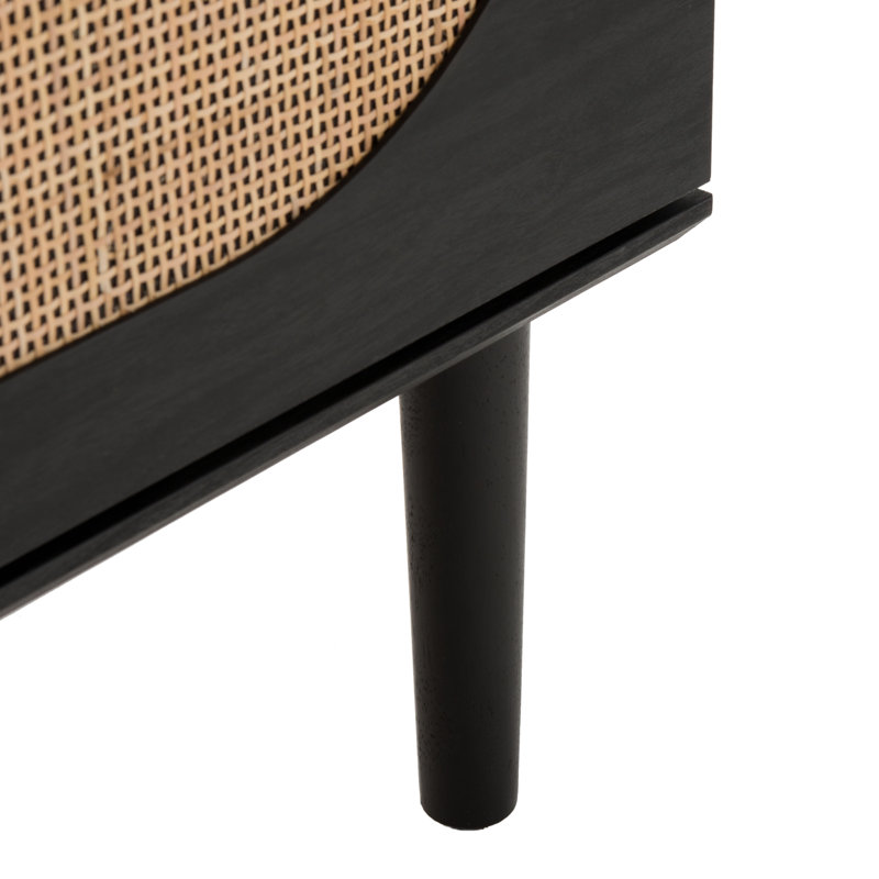 Maser 59.02'' W TV Stand, Black/Natural