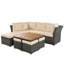 Ensemble de mobilier de patio, ensemble de conversation pour l'extérieur, table basse avec repose-pieds, table basse en bois massif