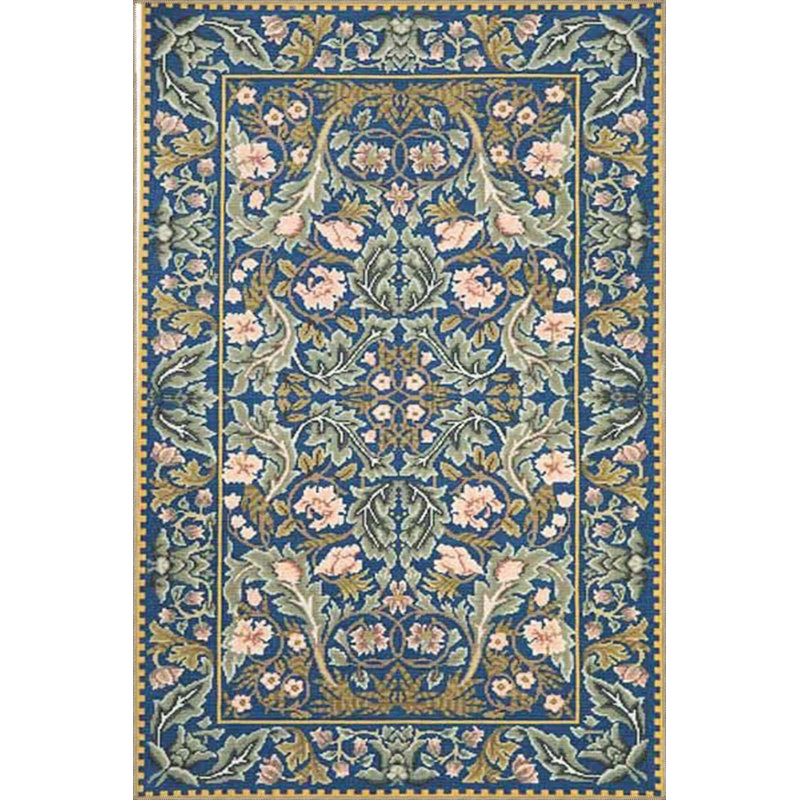 Tapis décoratif traditionnel à motif de feuilles lavables, Tapis de couloir 2 pi 6 po x 6 pi 7 po
