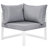 Fleetwood Corner Outdoor Patio Armchair with Cushion-1157484707-1157484700