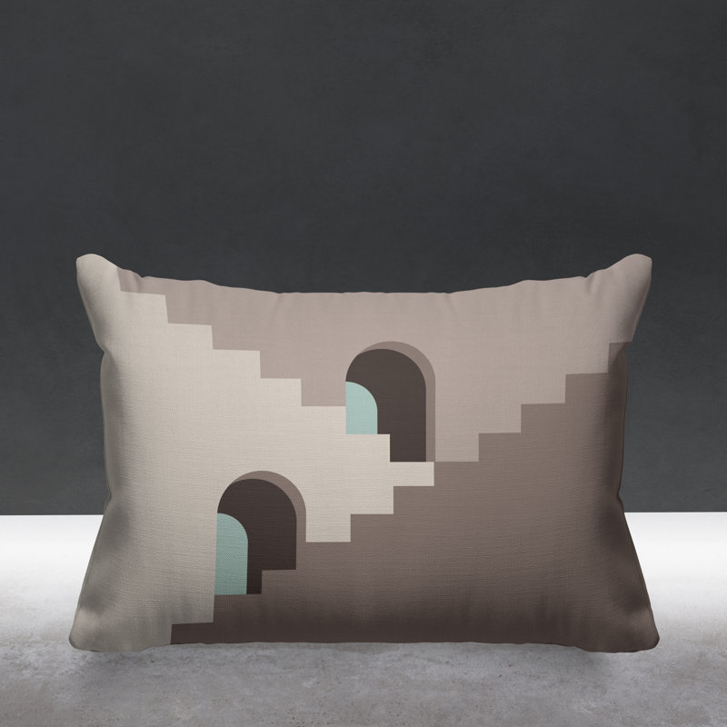 Coussin décoratif intérieur / extérieur Minimalist Architecture, Beige