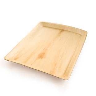 Plateau compostable écologique 13 po x 10,5 po (4 x 25 pièces)