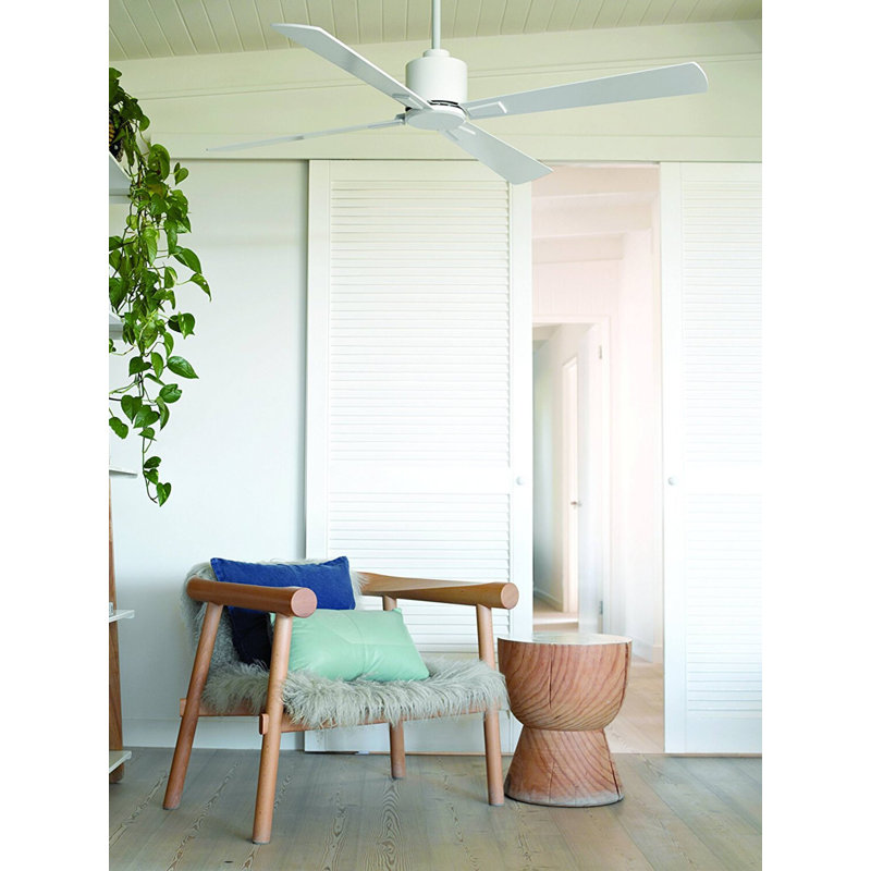 Aalyan 132cm Ceiling Fan with Light Kit, White