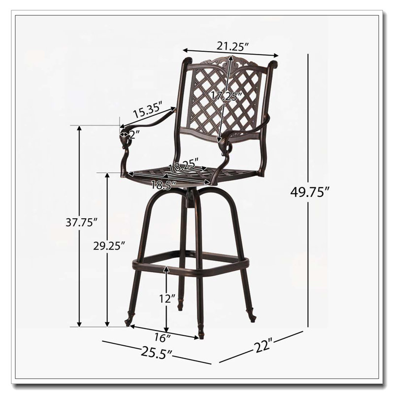 Cast Aluminium Bar Stools