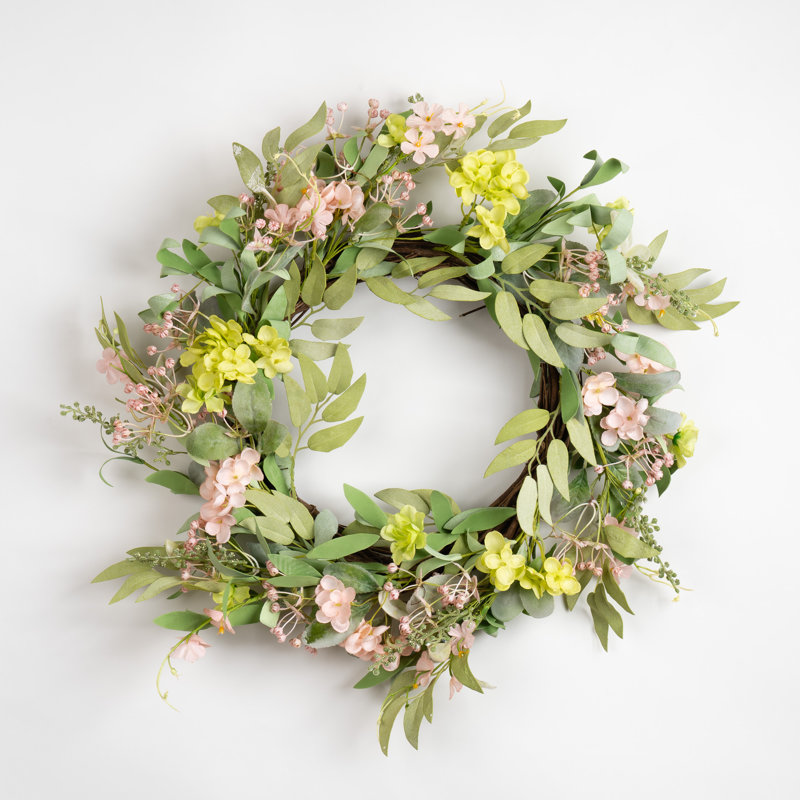 50cm Pink Hydrangea Wreath