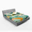 Drap-housse Ambesonne Lake_ Imprimé marbre minimaliste de montagne_ Ambre et écume de mer-95977762