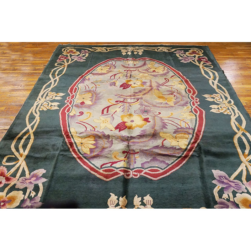Tapis antique chinois Art Deco / Art Nouveau