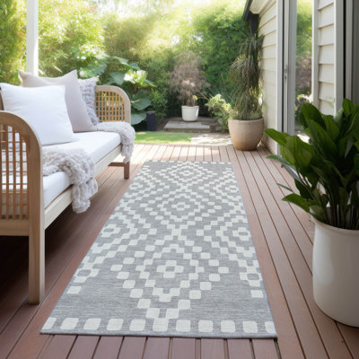 Malek Indoor/Outdoor Area Rug with Non-Slip Backing