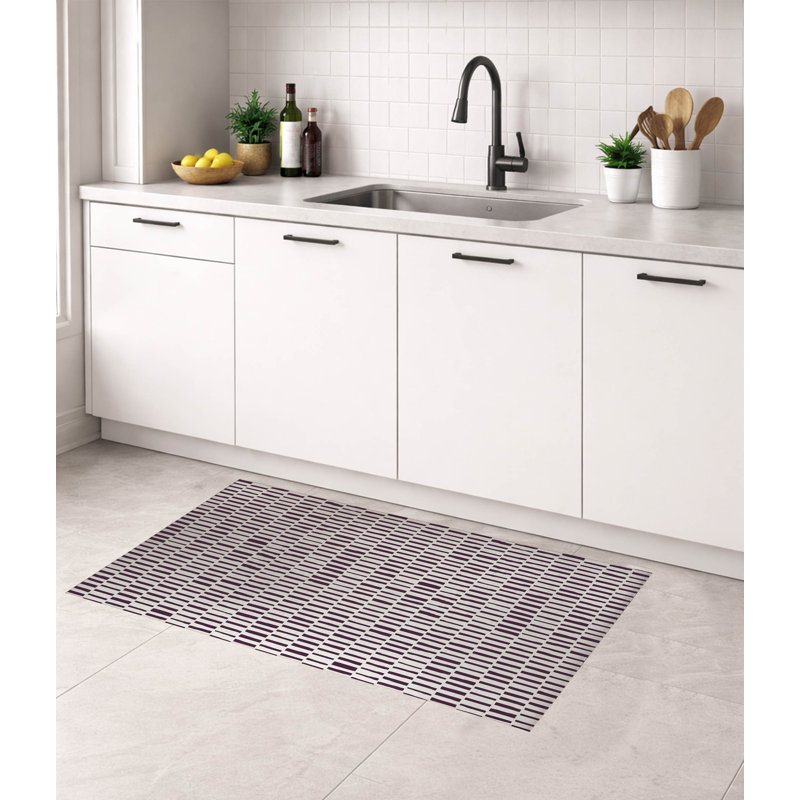 Tapis de cuisine Flat Attack, Aubergine, Rectangulaire 2 pi x 3 pi