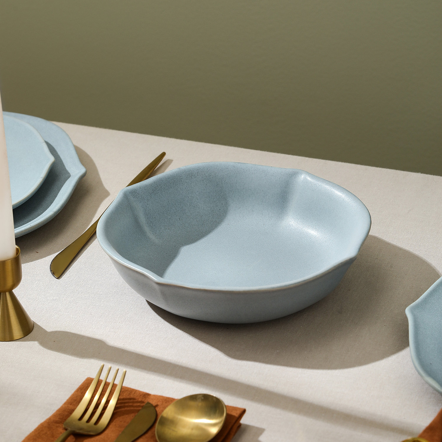 Baskerville Stoneware Dinnerware Set, White