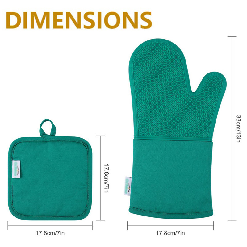 Ensemble de manique en silicone Naiyafly, Vert