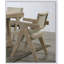 Fauteuils de salle à manger avec finition en chêne et sièges rembourrés en polyester pour plus de confort et d'élégance dans les intérieurs modernes-120943563