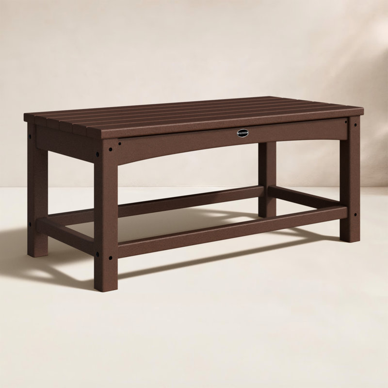 POLYWOOD Club Coffee Table, Mahogany