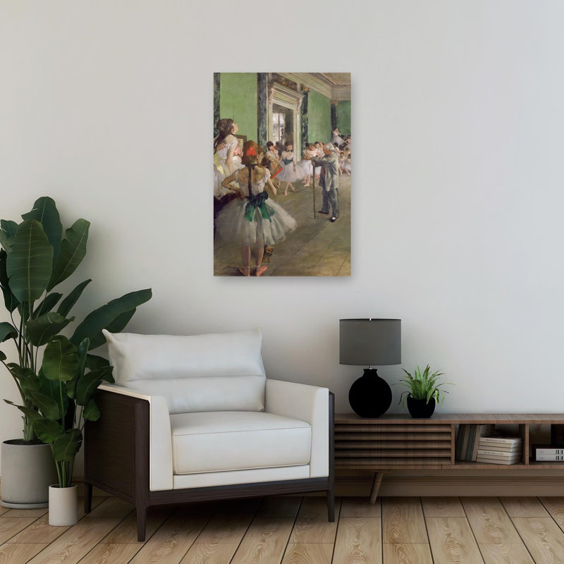 La classe de ballet, vers 1873-1876. Estampe murale contemporaine abstraite impressionniste représentant un chien.