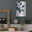 «Kindness Navy Gold Leaves» par Cindy Jacobs, art mural en métal-1378742434
